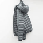 2024 Men Winter Coat Fashion Hooded White Duck Down Jackets Plus Size Ultralight Down Coat Portable Slim Down Parkas - Matrix Studios