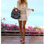 2023 Lace Beach Pareo Beachwear Swim Suit Cover Up Playa Pareo Tunics for Beach Tunic Swimwear Women - Matrix Studios