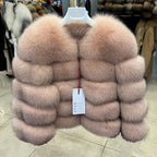 QUEENTINA Real Fox Fur Coat Winter Women'S New Fashion Furry 2025 Leather And Skin White Clothing Natural New In Coats & Jackets - Matrix Studios