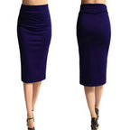 Women Skirt Bodycon Skirt Office Female Slim Knee Length High Waist Stretch Sexy Pencil Skirts Jupe Femme - Matrix-studios.com