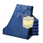 2021 Thick Cotton Fabric Relaxed Fit Brand Jeans Men Casual Classic Straight Loose Jeans Male Denim Pants Trousers Size 28-40 - Matrix Studios