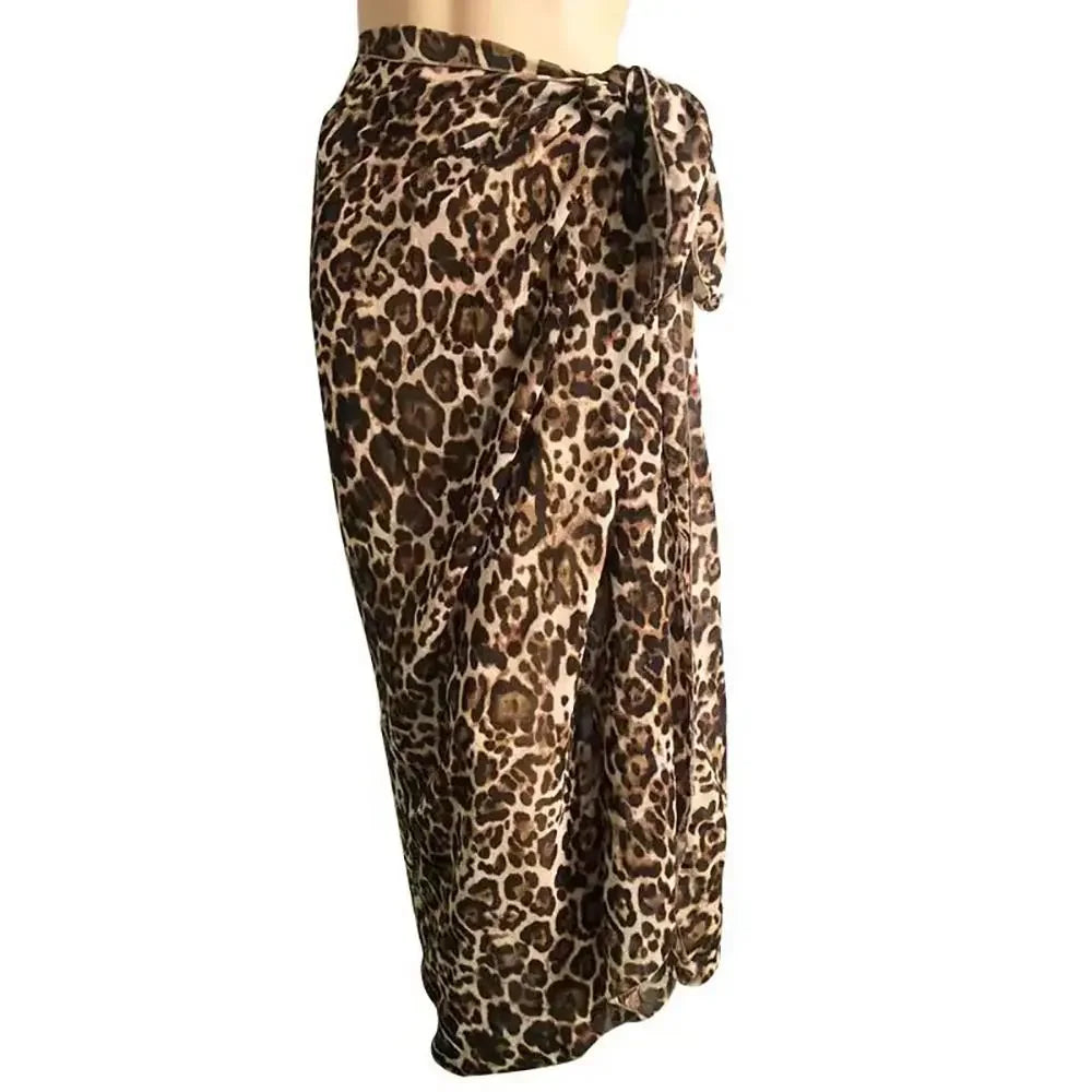 Summer Women Short Solid Sarong Swimsuit Coverups Beach Bikini Wrap Sheer Short Skirt Chiffon Skirt Scarf Swimwear Cover-ups - Matrix Studios