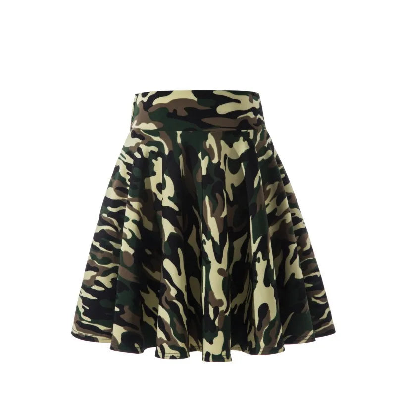 2025 Flared Skirts Women's Basic Shorts Skirt Fashion Versatile Black Casual Mini Skater Medium Pleated Fluffy Skirt Plus Size - Matrix-studios.com