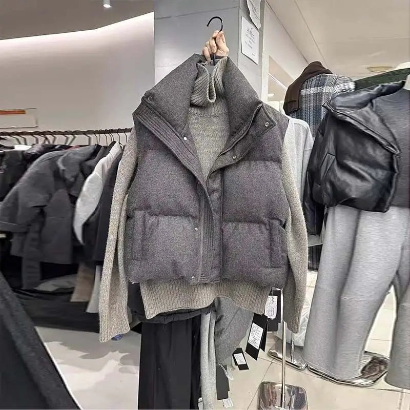 Neploe Korea Chic Streetwear Personalized Vest Short Parkas Casual Elegant Coat Advanced High Street Moda All-match Women Jacket - Matrix Studios