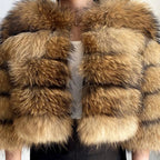 High Quality Fur Coat Women 100% Real Fox Fur Jacket Women's Fall/Winter Luxury Short Natural Fox Fur Coat Leather Jacket - Matrix Studios