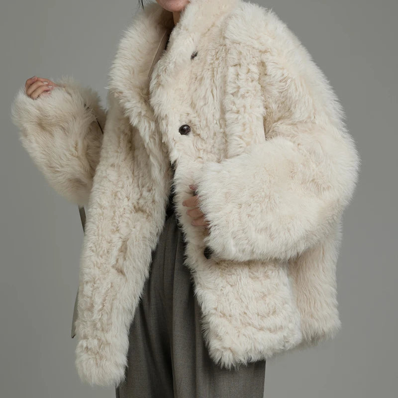 AYUNSUE Natural Sheepskin Fur Coat Women 2025 Real Leather Jacket Winter Jackets Luxury Clothing Female New Style Шуба Женская - Matrix Studios