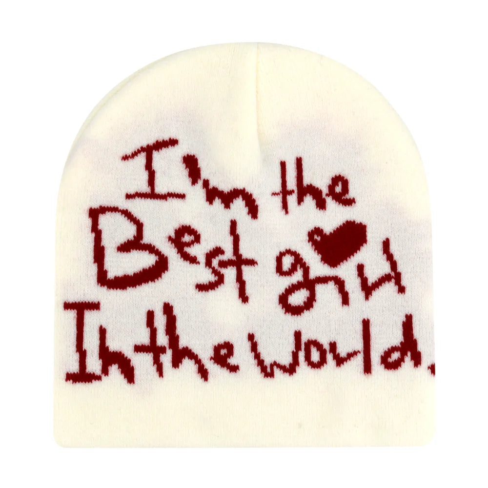 Y2K Letter Butter Knit Hats Skullies Beanies Autumn Winter Warm Hat Men Women Hip Hop Quality Skiing Cap Cycling Windproof New
