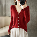 2026 New V-Neck Temperament Small Fragrant Wind Women Loose Sweater Coat Special Offer Cardigan ZHI D035 - Matrix Studios