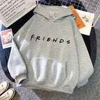 Women Friends Print Hoodie Long Sleeve Pullover Fashion Clothing Casual Solid Color Female Spring Autumn Fashion Streetwear - Matrix Studios