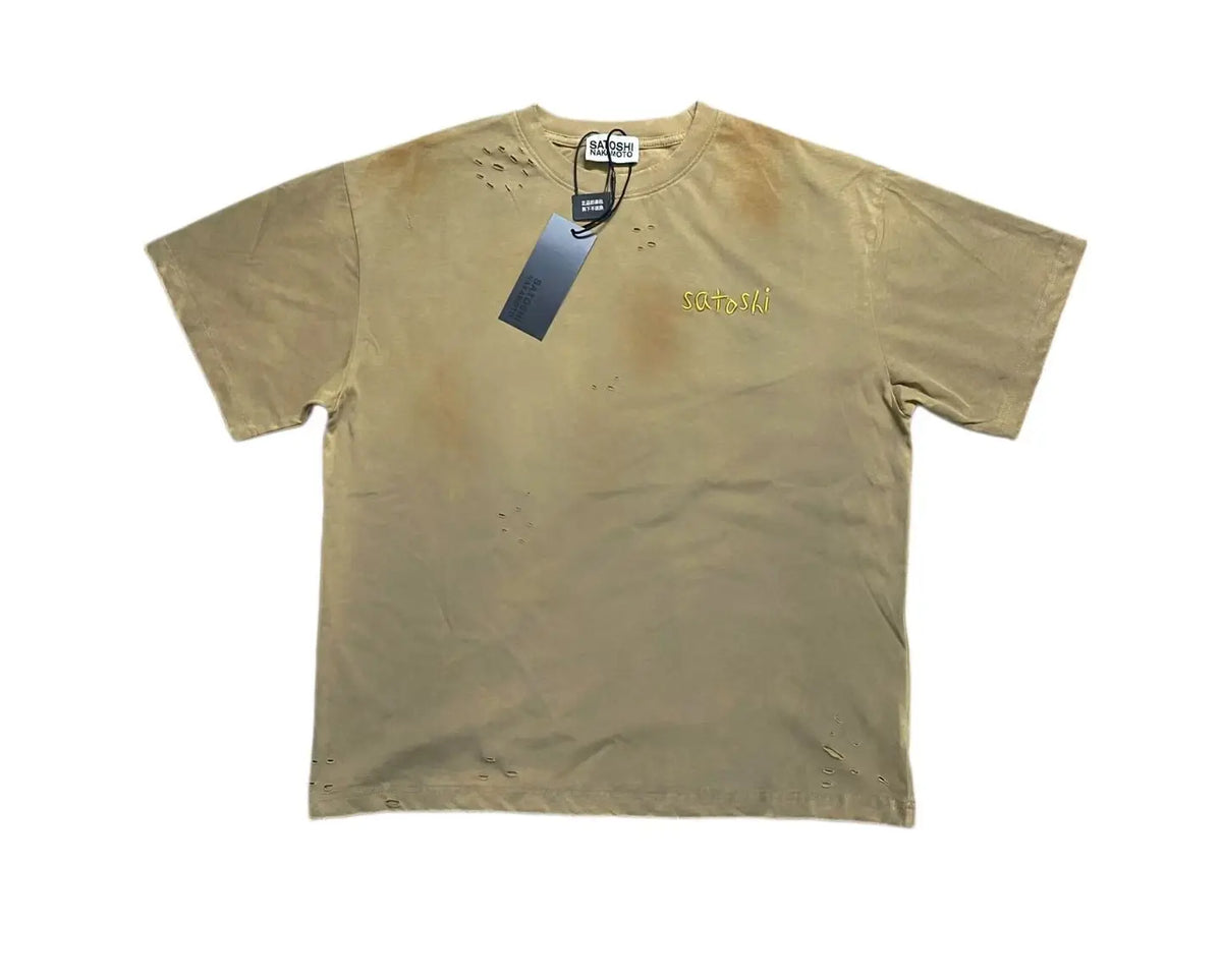 Satoshi Nakamoto Hole Chain Stitch T Shirt Men Women High Quality Tee Tops T-Shirt - Matrix-studios.com