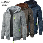 New Streetwear Men's Long Sleeve Sweatshirts for Men Zipper Hooded Oversize Winter Warm Jacket Coat Outdoor Tracksuit Men - Matrix Studios
