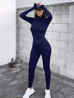 2024 Spring Women Sexy Jumpsuit Streetwear Long Sleeve Bodycon Solid Sport Fitness Jumpsuits Romper Overalls For Women Body Suit - Matrix Studios