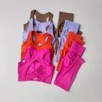 2PCS Sports Bra Women's Set Professional Fitness Tank Top Bra Shockproof Running Leggings Yoga Suit Beautiful Back Bra Clothing - Matrix-studios.com