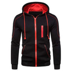 Men's Long Sleeve Zip Up Hoodie Casual Athletic Sweatshirt Hooded Jacket with Pockets Spring Fall Warm Fleece Lined Coat Outwear - Matrix Studios