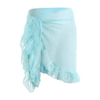 Yiiciovy 2023 Women Cover-Ups Skirts Chiffon Swimwear Pareo Scarf Bikini Cover-Ups Wrap Kaftan Sarong Beach Sexy Skirts 9 Colors - Matrix Studios