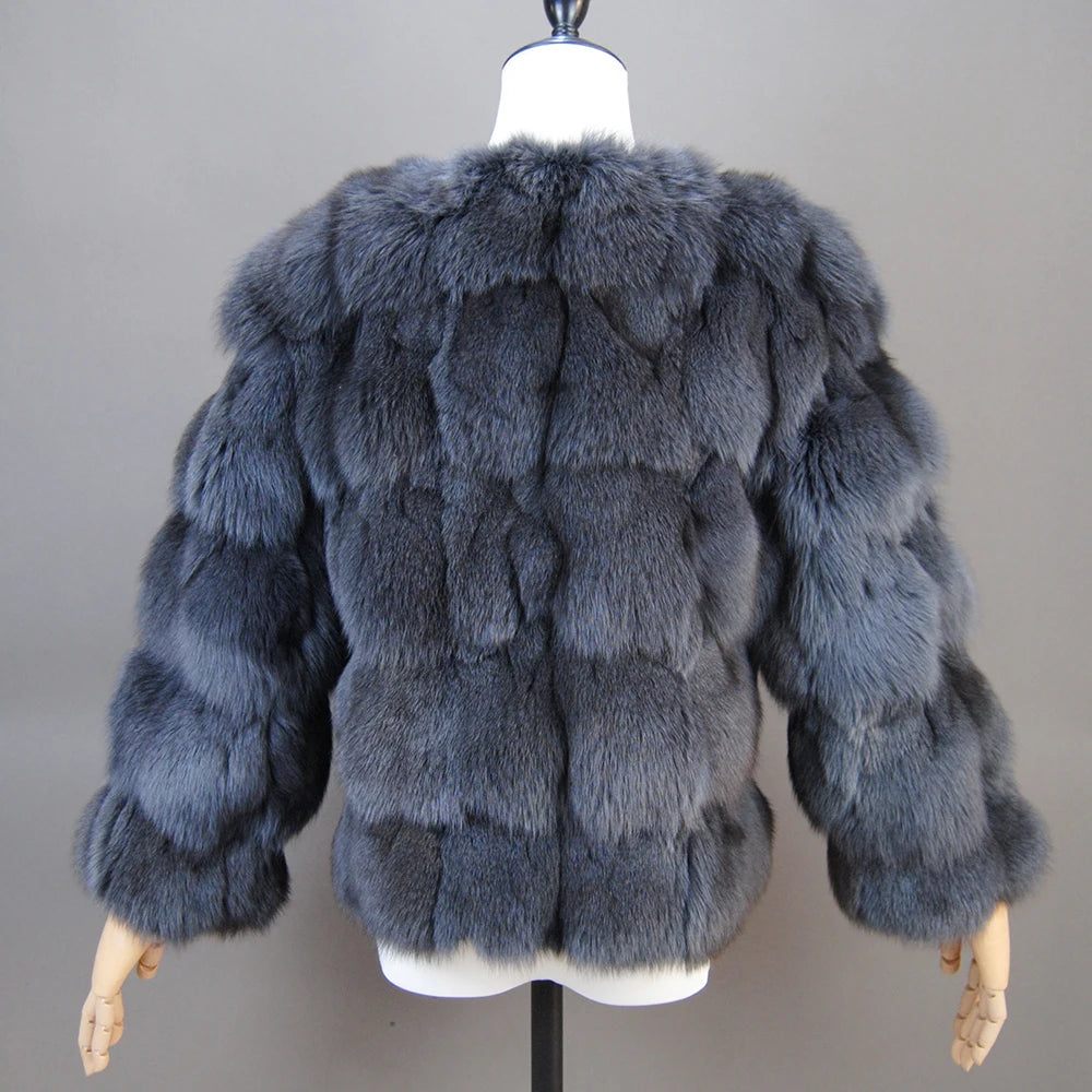 2026 New Style Real Fur Coat 100% Natural Fur Jacket Female Winter Warm Leather Fox Fur Coat High Quality Fur Vest - Matrix Studios
