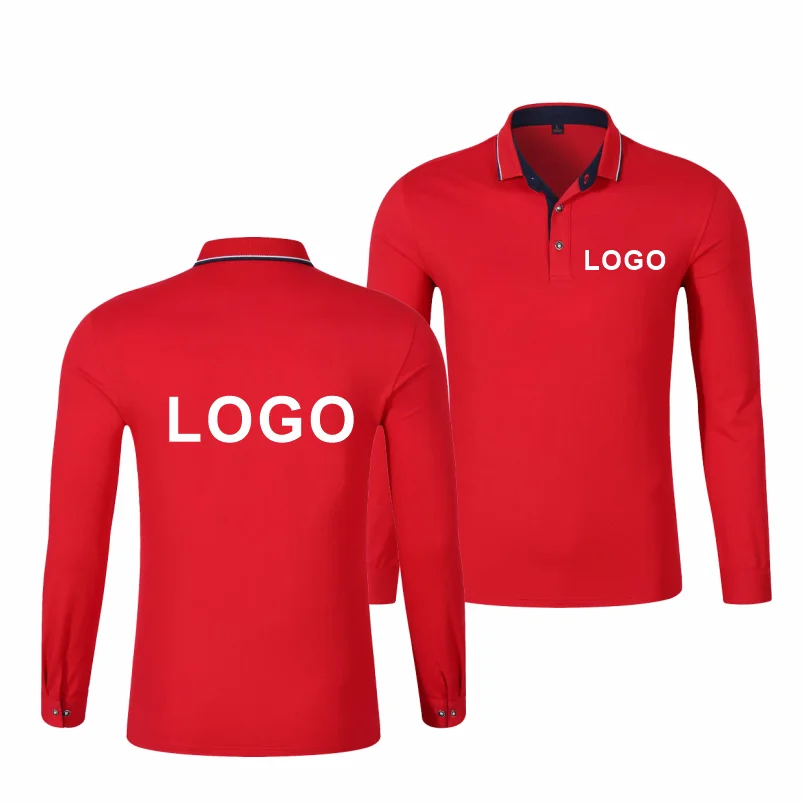 Long Sleeve Polo Shirt 2023 New Casual Long Sleeve Top Personal Company Custom Embroidery Men and Women Polo Shirt Long  Sleeve - Matrix-studios.com