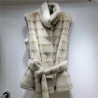 DEAT 2026 Autumn Winter New Warm Faux Mink Fashion Versatile Vest For Women Thickened Fur Sleeveless Coat Female 11A06784 - Matrix Studios