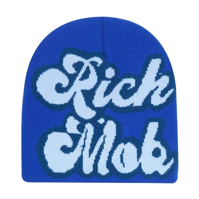 Y2K Letter Knitted Winter Autumn Beanie Cap Men Women Kanye Beanies Gorras Hombre Top Warm Skiing Hat Ear Hats Hip Hop Skullcap - Matrix-studios.com