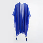 Simple Pure Color Chiffon Beach Bikini Cover Ups Swimwear Women Summer Sun Protection Cardigan Leisure Travel Cape Long - Matrix Studios