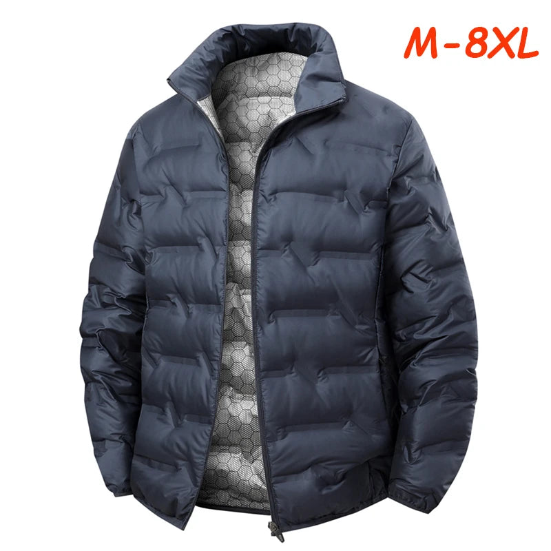 Men Winter New White Duck Down Jacket Warm Thick Stand Collar Windproof Puffer Jacket High Quality Waterproof Jacket Male 8XL - Matrix Studios
