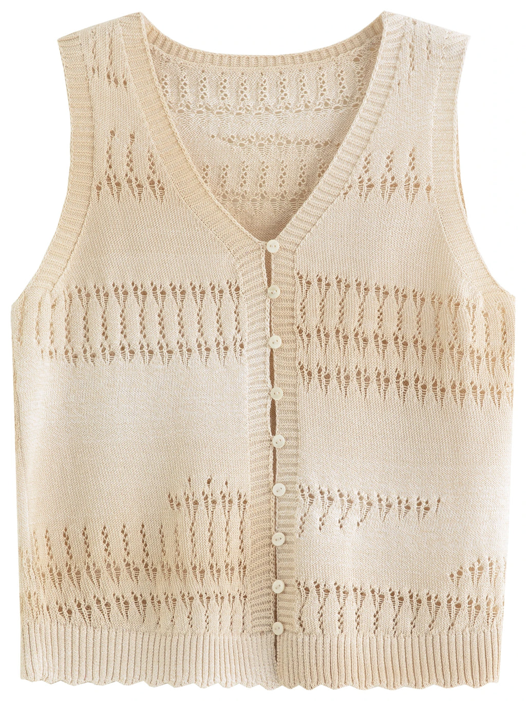 FSLE【Premium Series】 2026 Summer Women's Relaxed Fit Knitted Vest - Vacation Style Sleeveless Top for Resort Outings - Matrix Studios