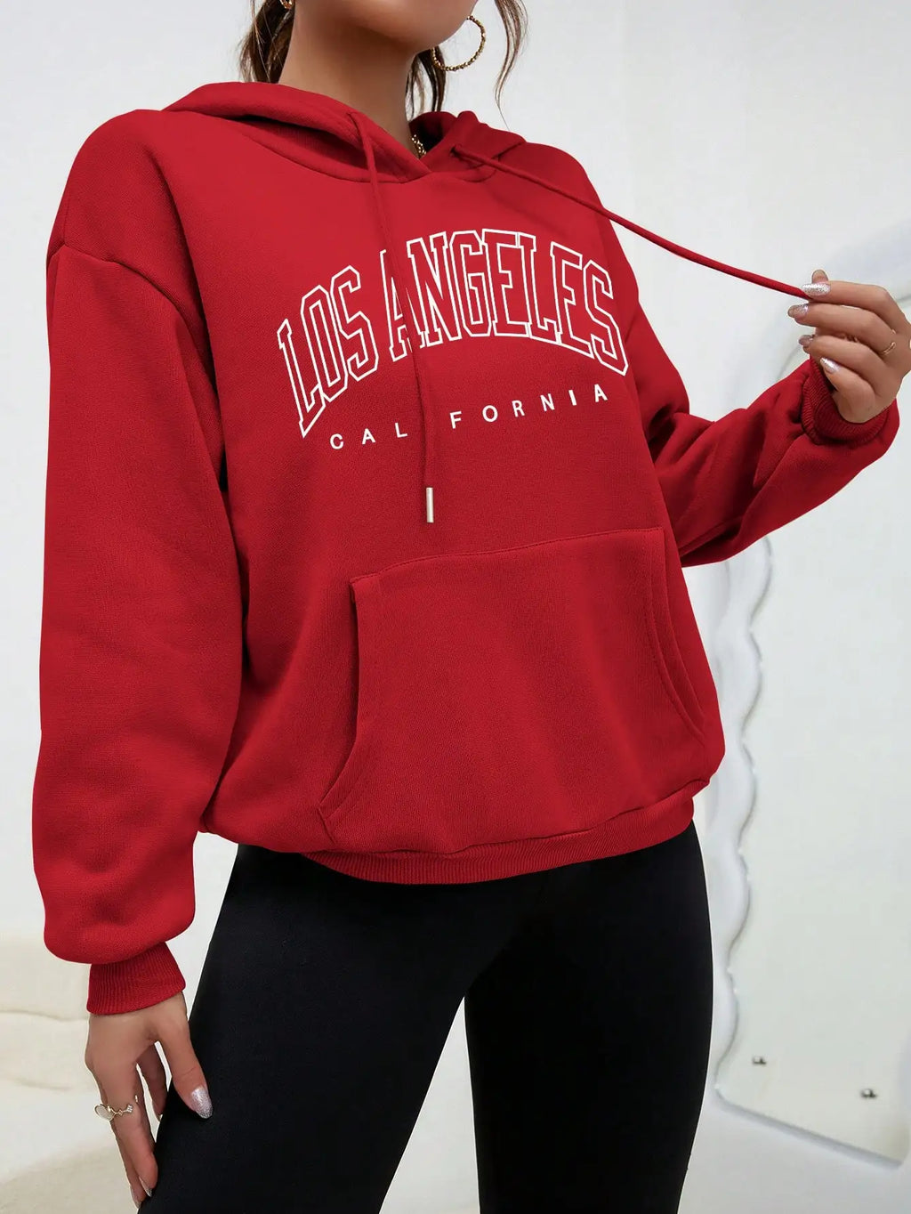 Los Angeles Art Letter Design Women Hoodies American Style Casual Hoody Autumn Hip Hop Female Hoodie Casual Fleece Clothing - Matrix Studios