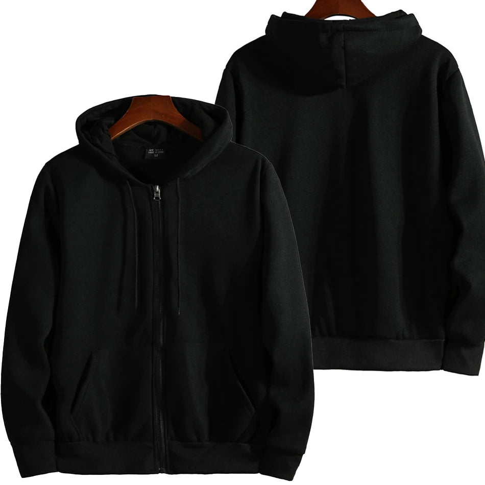 2025 New Fashion Zipper Hoodies Women/Men Fashion Long Sleeve Hooded Sweatshirt Casual Autumn Winter Sportwear Solid Clothes - Matrix Studios