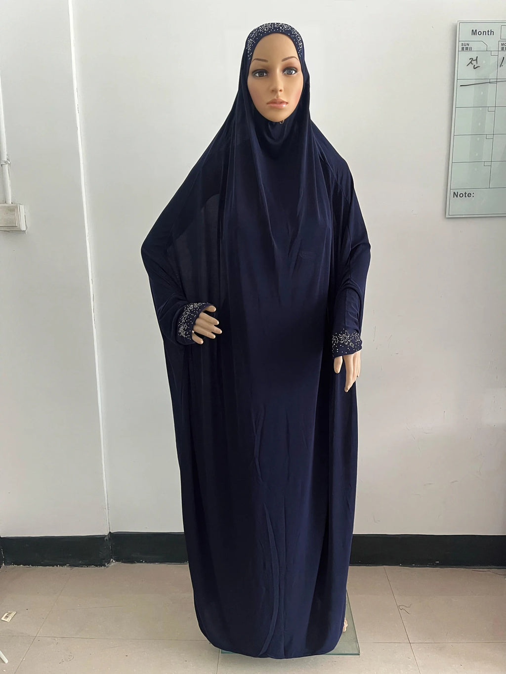 H098 Free Size Muslim Dress Pray Khimar Kaftan Burqa Abaya Robe Hijab Middle East Clothing - Matrix-studios.com