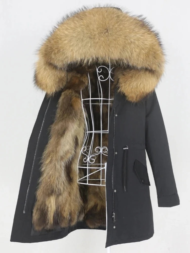 OFTBUY Winter Jacket Women Long Parka Real Fox Fur Coat Natural Raccoon Fur Collar Hood Thick Warm Streetwear Parkas New - Matrix Studios