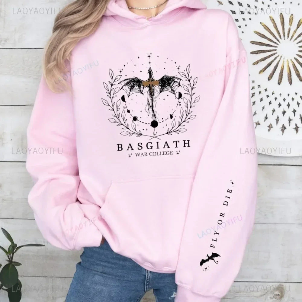 2025 Women's Fall/Winter Hoodie Fourth Wing Sweatshirt Basgiath War College Dragon Knight Hoodie Fantasy Gift unisex Pullover - Matrix Studios