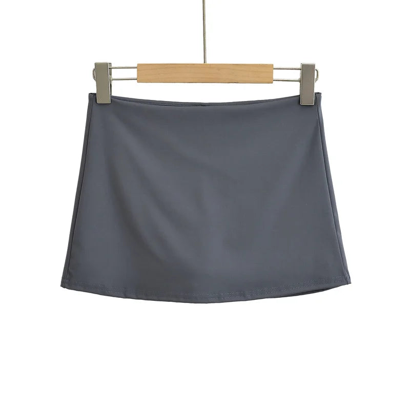 Women Low Rise Mini Skirt With Take The Short Cut Detail Slim Fit Mini Skort - Matrix-studios.com