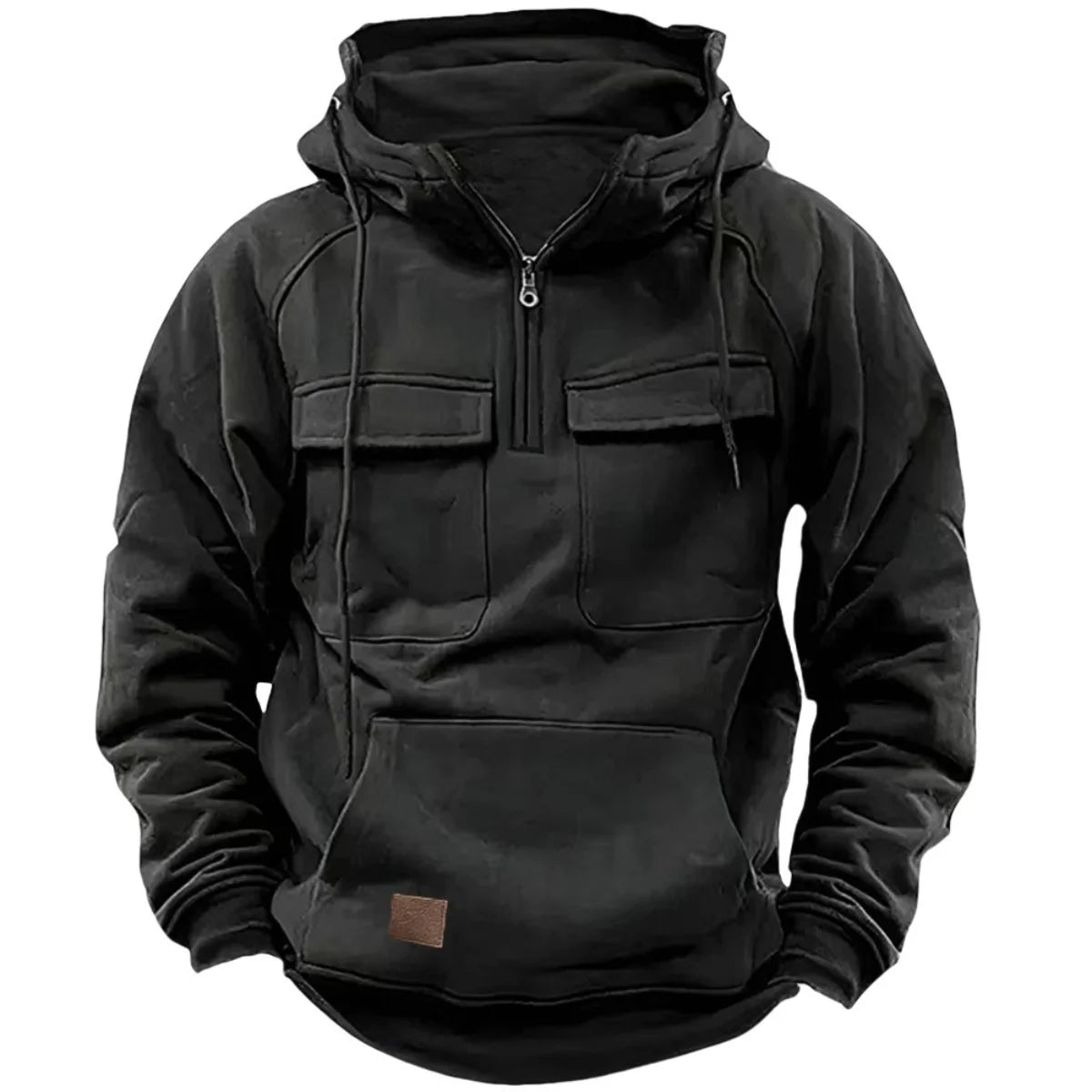 Men's Casual Sports Hooded Sweatshirt New Style Outdoor Thick Fashionable Loose Long-Sleeved Pullover with Multiple Pockets - Matrix Studios