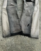 American Hip Hop Mens Jeans High Waist Frayed Patchwork Embroidery Micro Flared Jeans Spring Street Clothing Loose Floor Pants - Matrix Studios