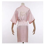 Wedding Bride Bridesmaid Robe Dressing Gown Sexy Women Bathrobe Nightgown Short Sleepwear Casual Flower Kimono Geisha M L XL - Matrix-studios.com