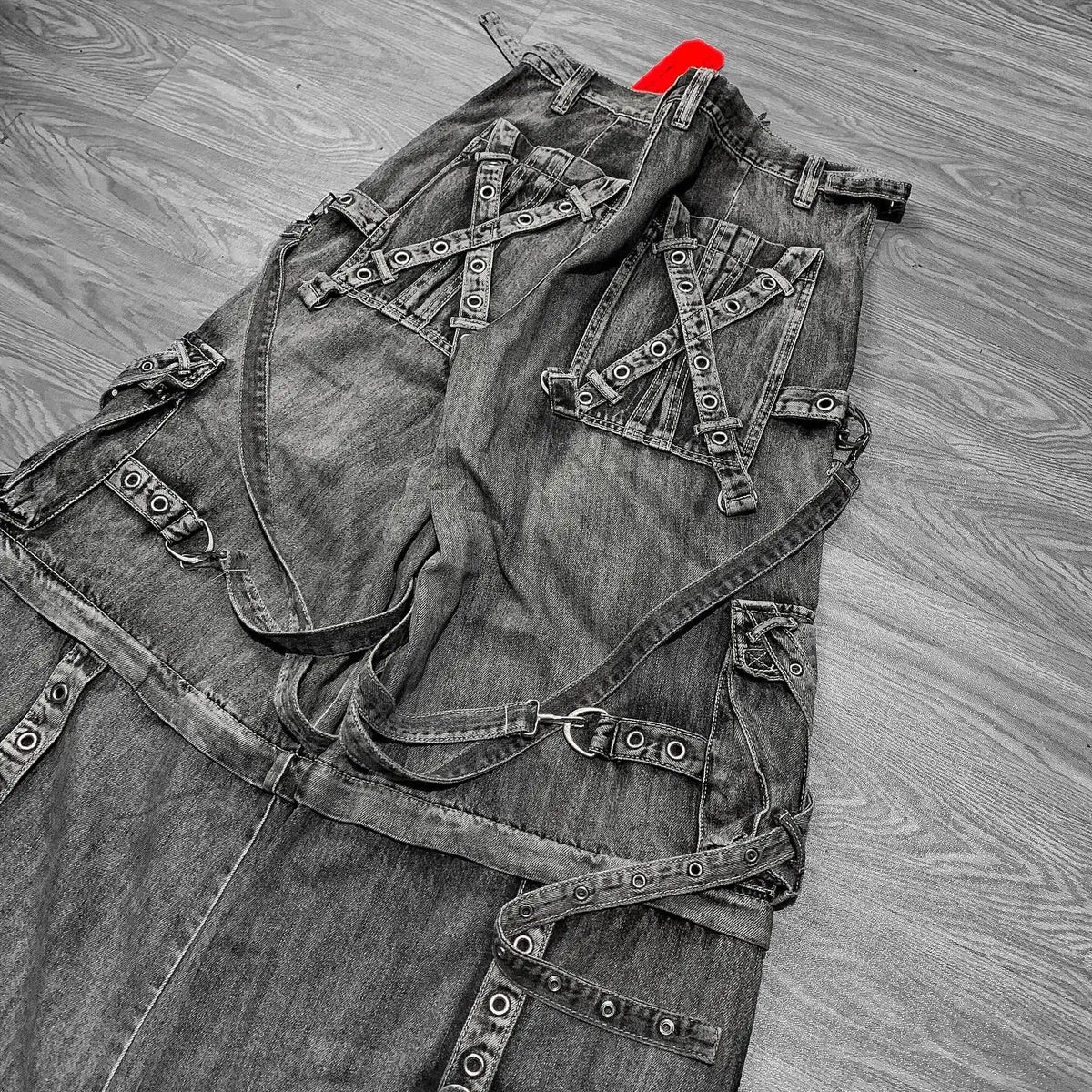 Vintage Heavy Jeans Y2K Clothes Men Women Harajuku Hip Hop Multi Pocket Washed Distressed Baggy Jeans Oversized Wide Leg Trouser - Matrix Studios