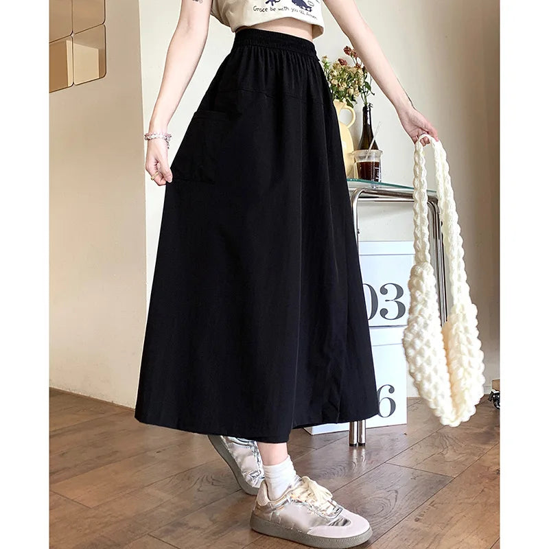 New Women Baggy High Waisted Designer Pants Lady Comfortable A-line Summer Trousers Female Fashion Versatile Wide Leg Slacks