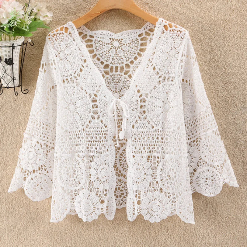 New 2026 Fashion Spring Summer Knitted Cardigan Women Sunscreen  Shawls Tops Female Loose Casual All-match Ladies Coat - Matrix Studios