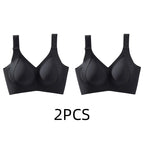 1/2PCS Women's Seamless Underwear, Thin Style, Large Breasts, Small Breasts, No Wires, Pull-up And Anti-sagging Large Size Bra - Matrix Studios