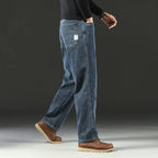 Spring and Autumn Men's Baggy Jeans Casual Straight Stretch Versatile Wide-leg Business Denim Pants Comfortable Loose Trousers - Matrix Studios