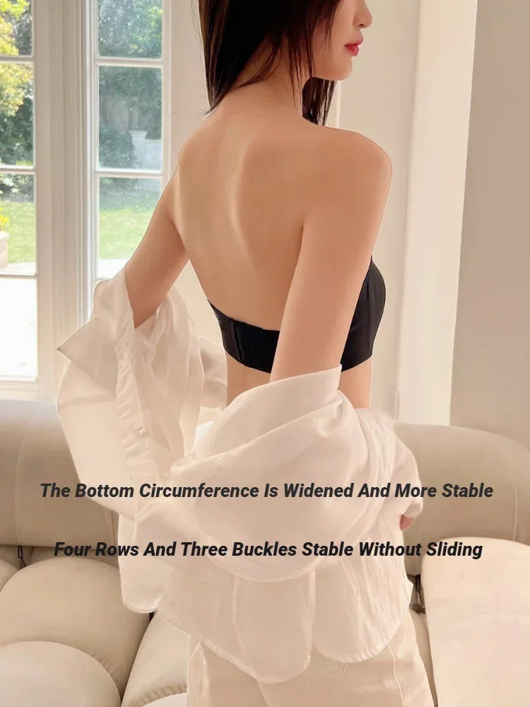 Bras For Women Non-Wire Bra Invisible Cup Padded Brassiere Seamless Underwear Female Sexy Lingerie Women'S Without Straps - Matrix Studios