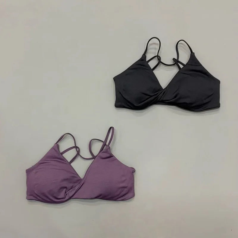 HISTELLO Vision Sports Bra Women Yoga Underwear Gym Running Exercise Backless Bra High Support Active Wear Fitness Workout Top - Matrix Studios