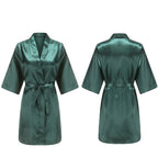 Women's Pure Short Silky Robes Bridesmaid Bride Party Satin Robes Sleepwear