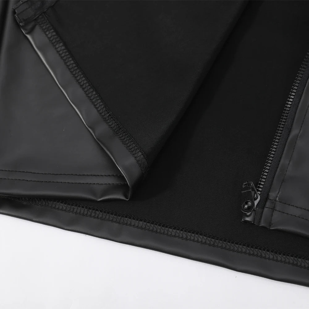 Men's Leather Vest Elastic Fashion PU Leather T-Shirts Biker's Tank Tops Streetwear - Matrix Studios