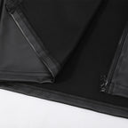 Men's Leather Vest Elastic Fashion PU Leather T-Shirts Biker's Tank Tops Streetwear - Matrix Studios