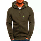Solid color men's hooded jacket Casual long-sleeved hoodie Zipper Gym sports hoodie Spring Fall - Matrix Studios