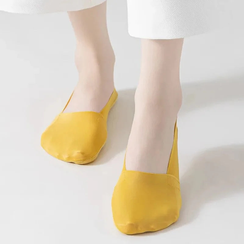 5Pairs Women Socks Breathable Invisible Silicone Non-slip Solid Color Boat Sock Comfortable High Quality No-Show Sox Ultra-thin - Matrix Studios