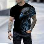Men's Summer Fashion T-shirt Eagle 3D Printed Short sleeved T-shirt Summer Outdoor Leisure Quick drying Breathable T-shirt - Matrix Studios