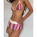 3 Pieces Print Bikini Swimsuit with Cover Up Swimwear Women Bathing Suit Short Pants  Micro Bikini Set Swimming Suits Biquini - Matrix-studios.com