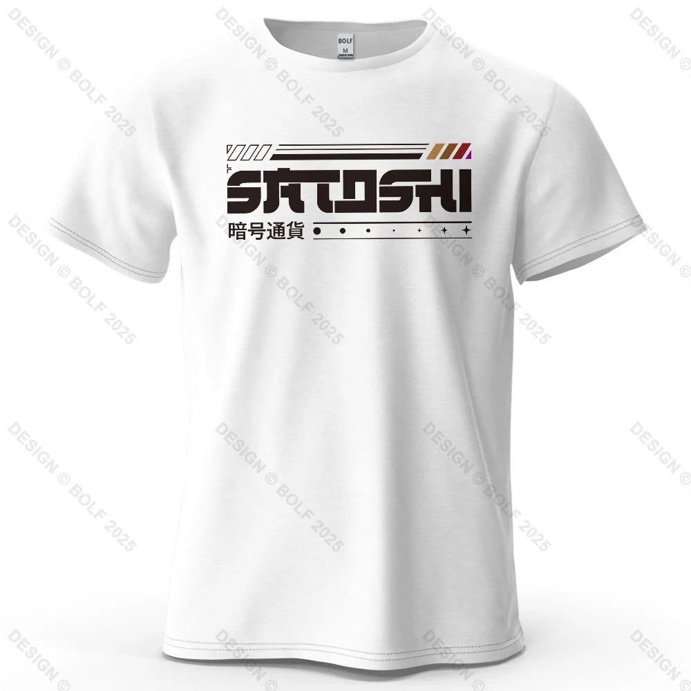 Satoshi and Crypto Printed Men's T-Shirt 100% Cotton Oversized Tech Theme Outfits Graphic Tees for Women Tops Tees - Matrix-studios.com